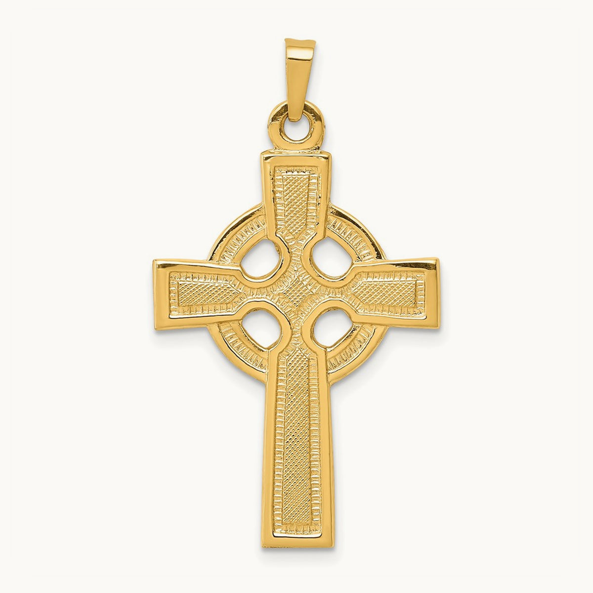 Celtic Cross Charm — 14K Yellow Gold, 37mm
