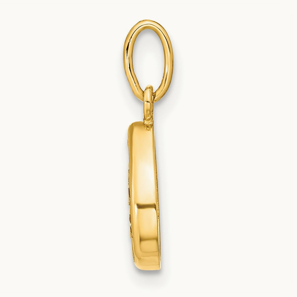 Polished Teardrop Tree Of Life Pendant, 14K