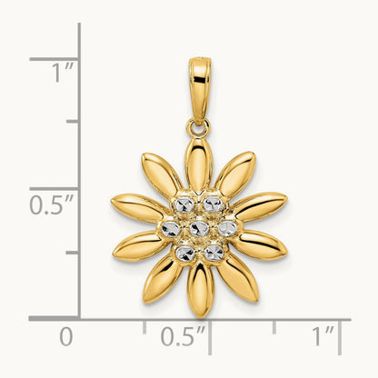 and Diamond-cut Flower Pendant — photo set