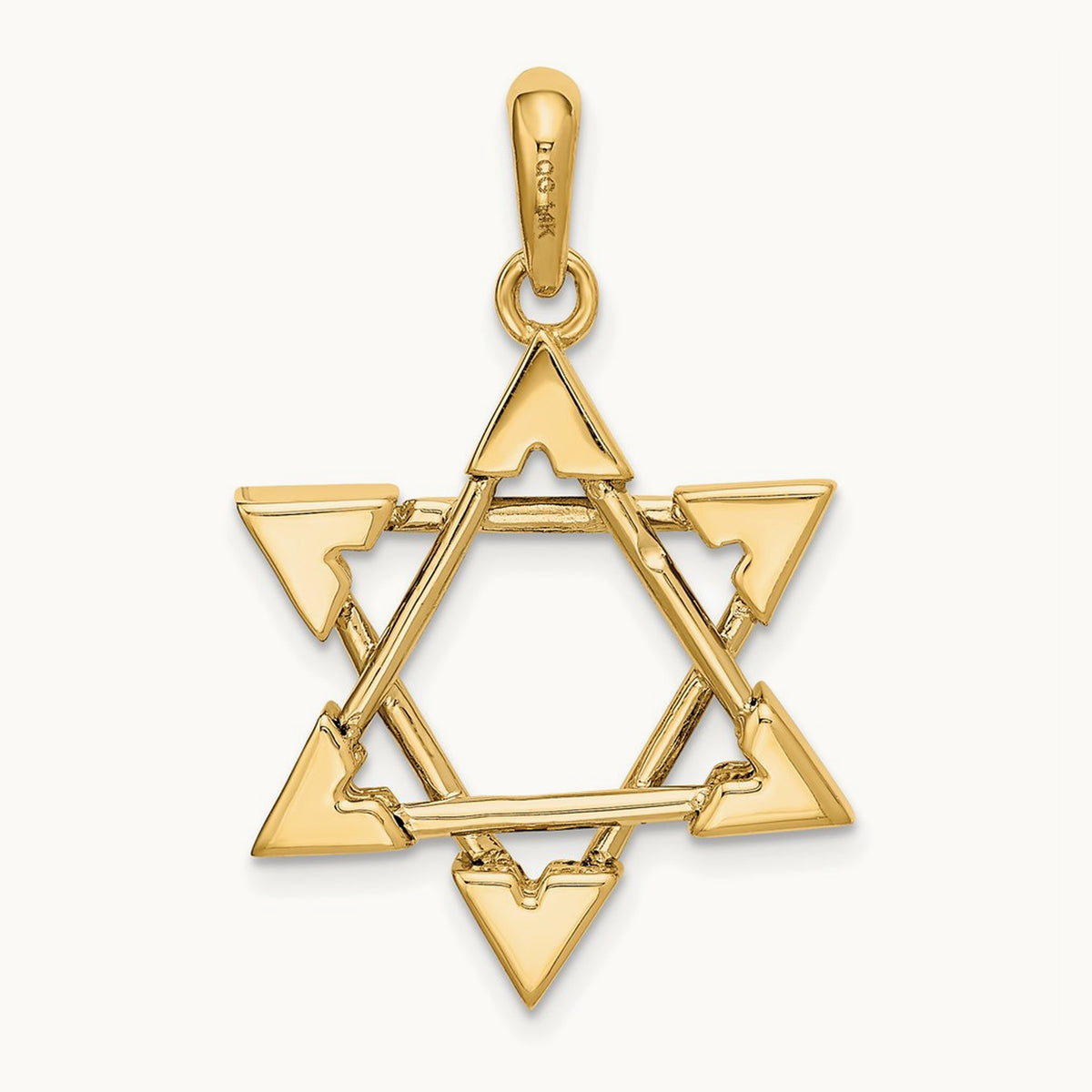 Star of David Pendant, 14K Two-tone