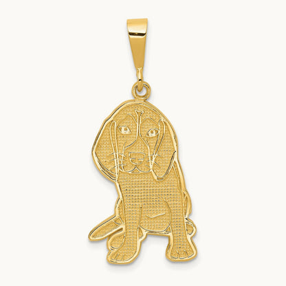Beagle Pendant, 14K