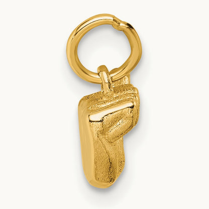 American Sign Language Alphabet Fingerspelling Sign A Pendant, 14K