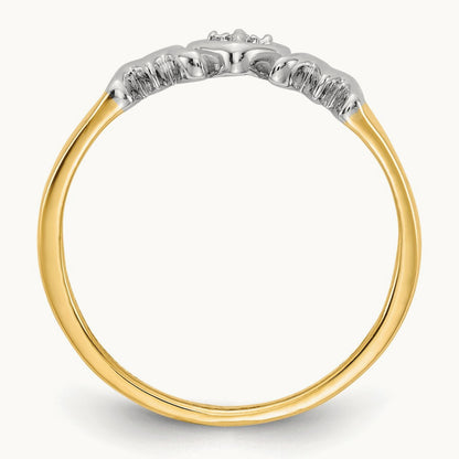 w/Rhodium Diamond MOM Ring, 14K