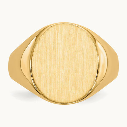 Open Back Mens Signet Ring — photo set