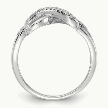 Diamond Infinity Symbol Ring — 14K White Gold