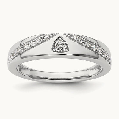 Triangle Womens Wedding Band, 0.20 ct tw