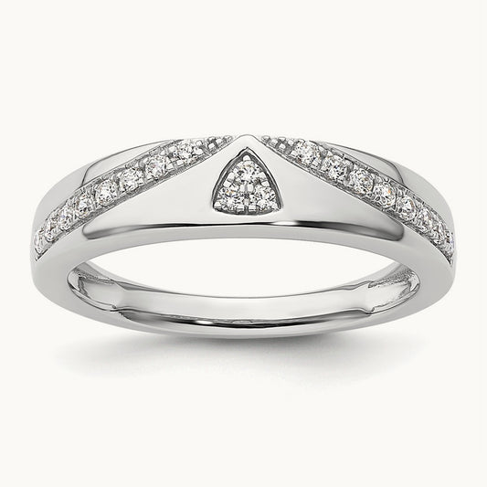 Triangle Womens Wedding Band, 0.20 ct tw