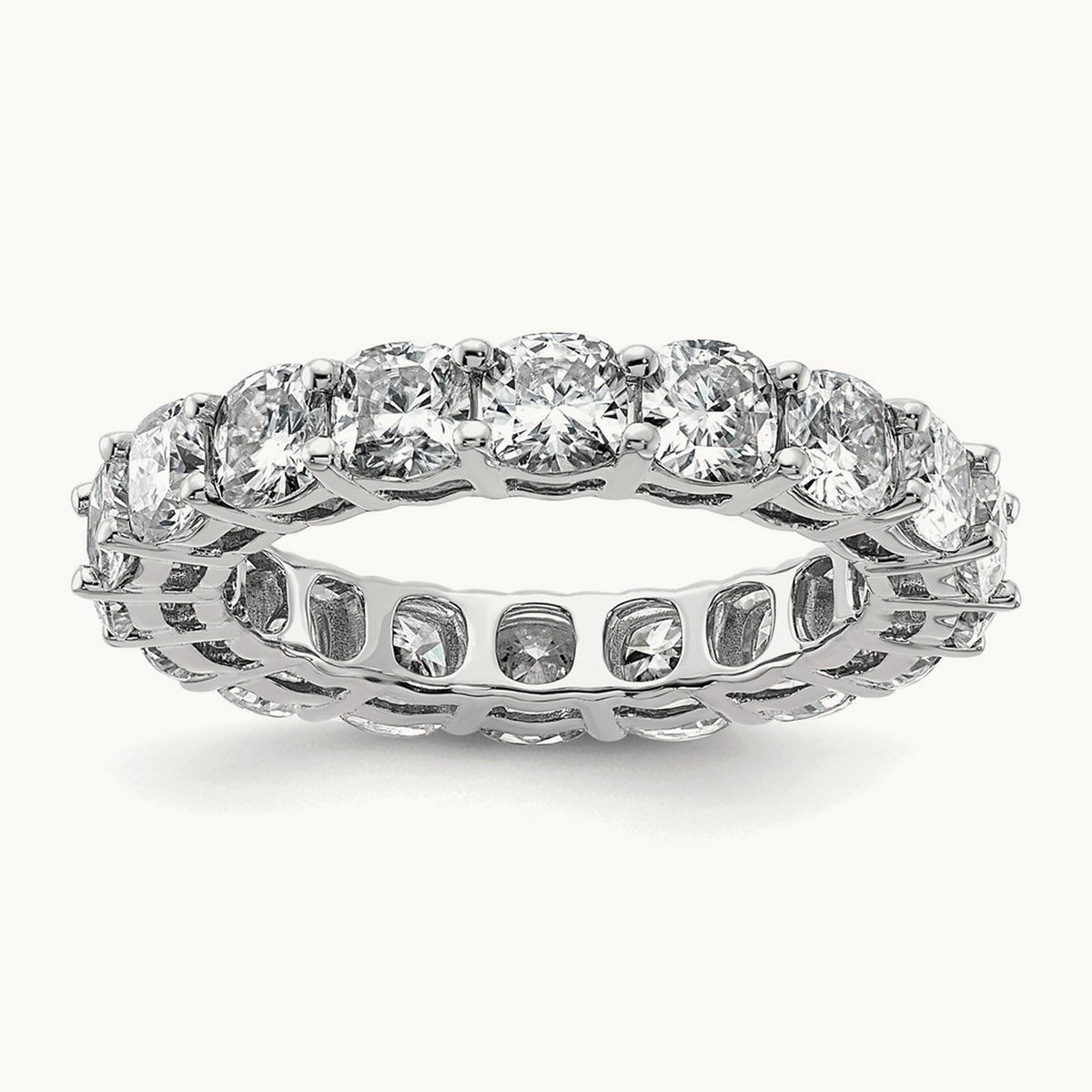 Cushion Eternity Band, 3.50 ct tw Lab-Grown Diamond — 14K White Gold
