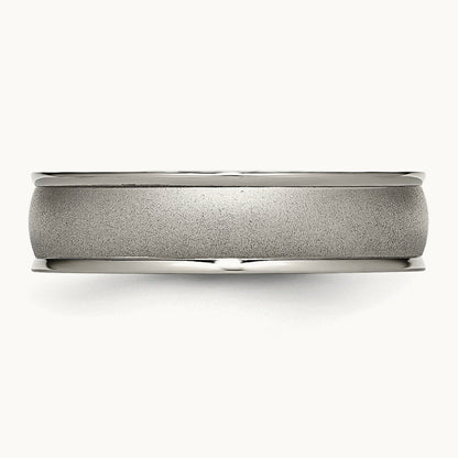 Brushed Center Ridged Edge Band — photo set