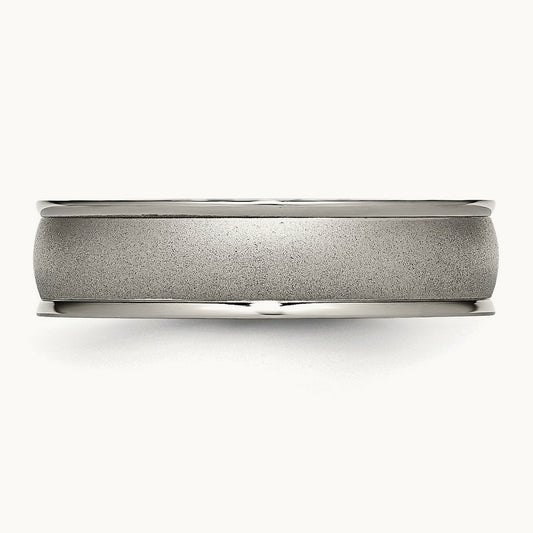 Brushed Center Ridged Edge Band — photo set