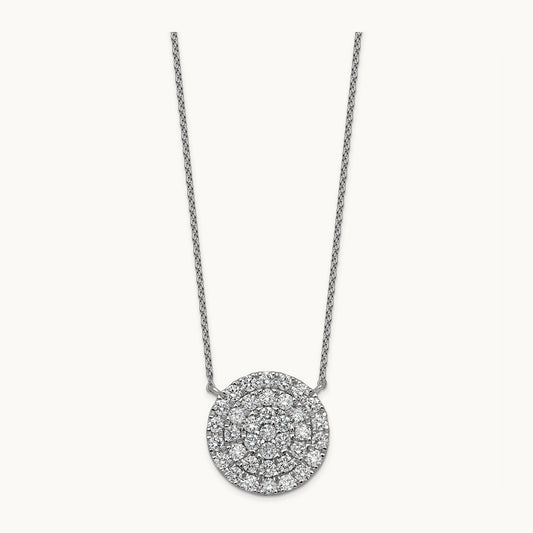 Circle Cluster Necklace, 1.50 ct tw Lab-Grown Diamond