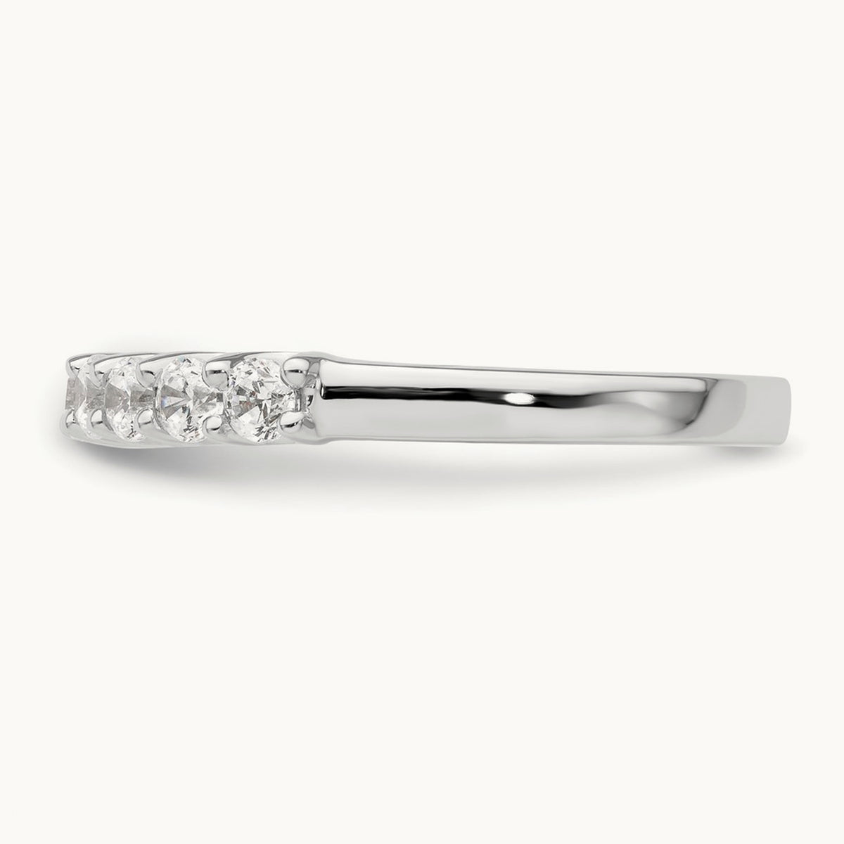 9-Stone Diamond Band, 14K White Gold