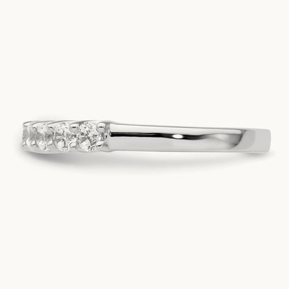 9-Stone Diamond Band, 14K White Gold