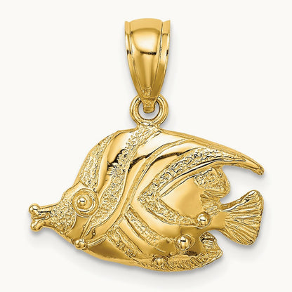 2-D Polished Engraved Fish Charm — photo set
