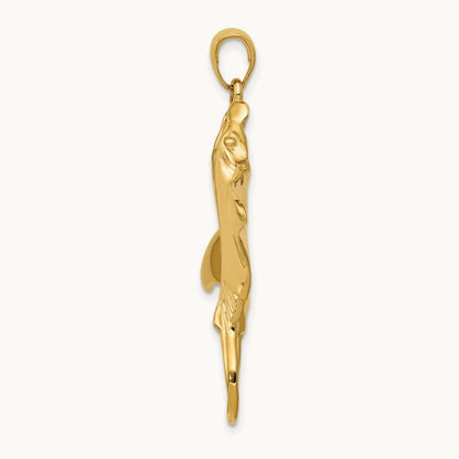 Manta Ray Pendant, 14K
