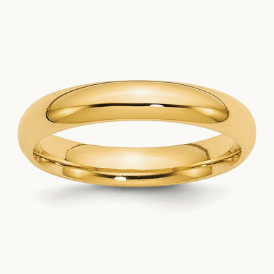 Standard Comfort Fit Wedding Band — 14K Yellow Gold, 4mm