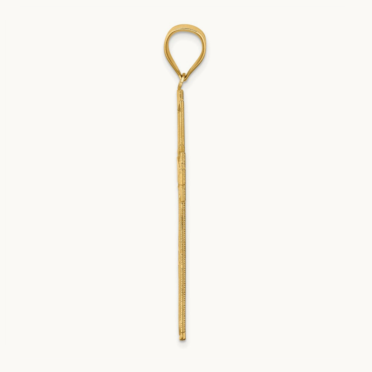Diamond-cut Cross Pendant, 14K