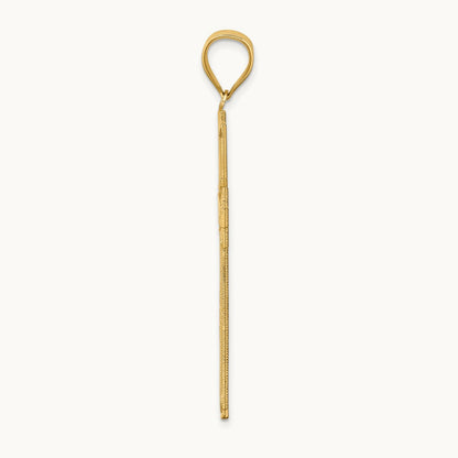 Diamond-cut Cross Pendant, 14K