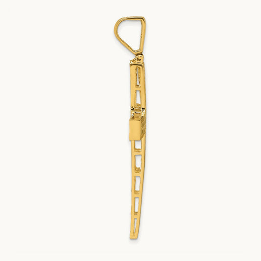 Polished Diamond-cut Fancy Cross Pendant — photo set