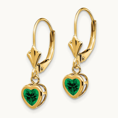 Heart Mount St. Helens Earrings, 5mm, 14K