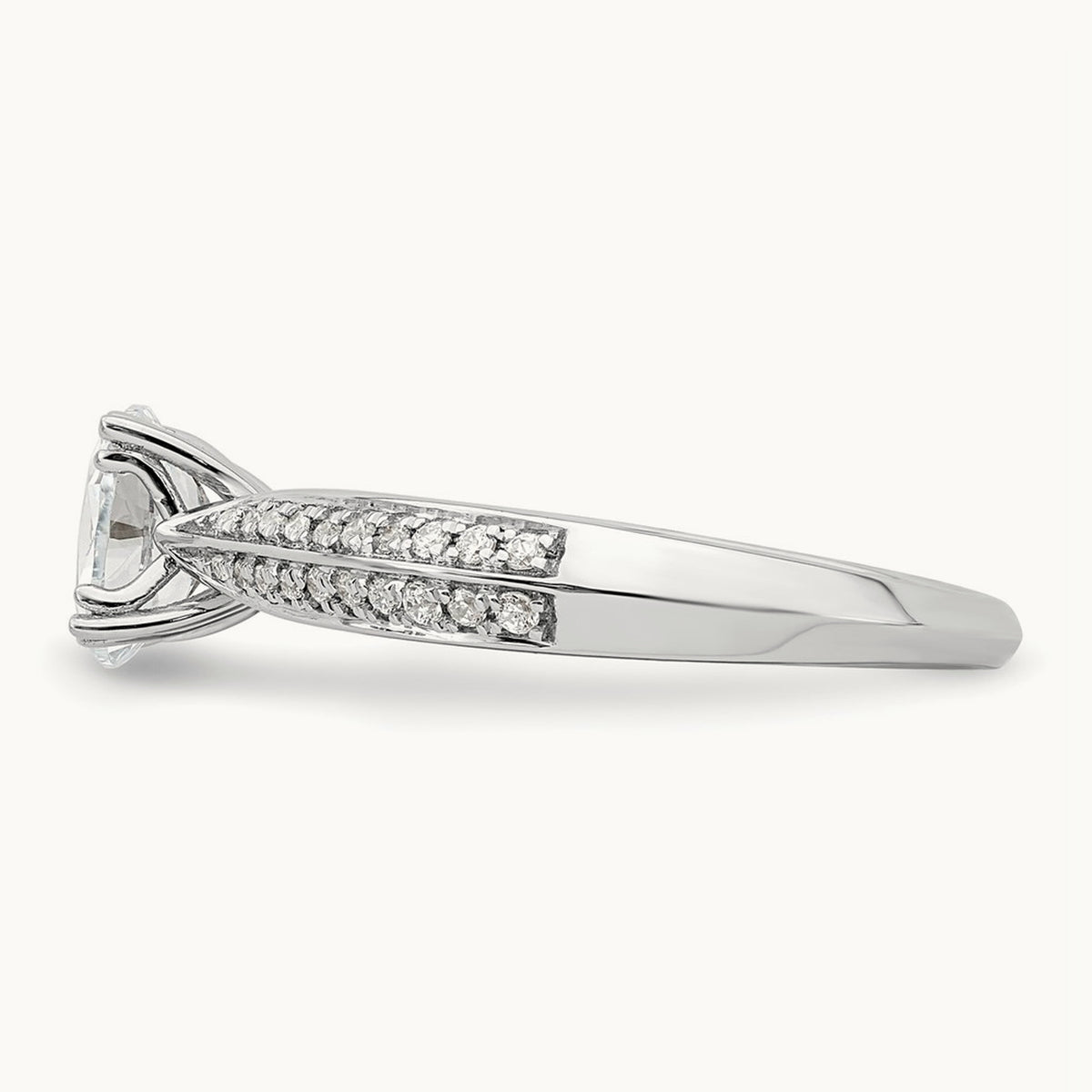 Oval Semi-Mount Engagement Ring — 3/4 ct, 7