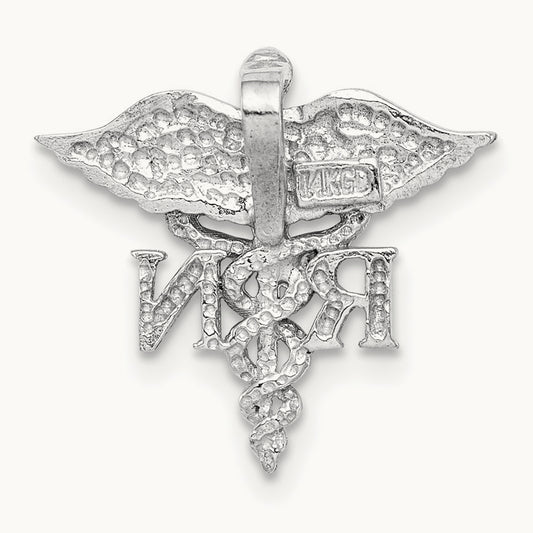 Polished RN Medical Chain Slide, 14K White