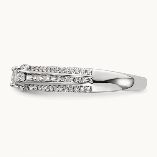Semi-Mount Cushion Engagement Ring, 0.50 ct tw