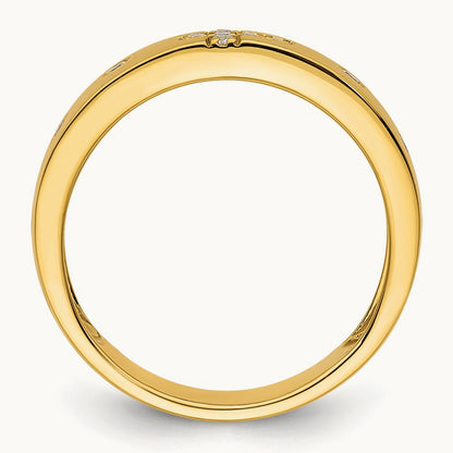 Cross Diamond Womens Complete Wedding Band, 14K