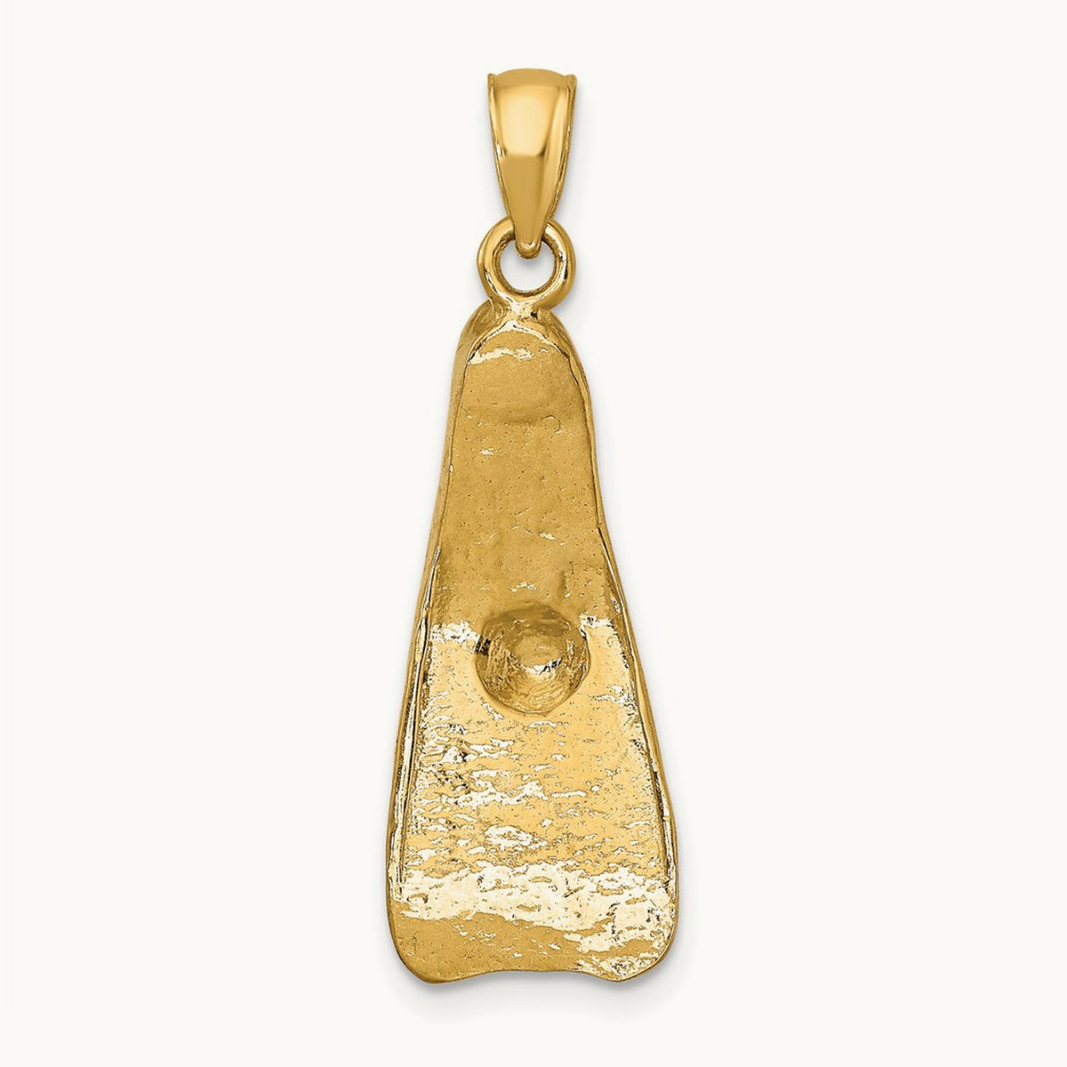 3-D Scuba Flipper Charm — 14K Yellow Gold, 34.95mm