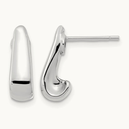 Polished Post Earrings — Leslie's — 14K White Gold
