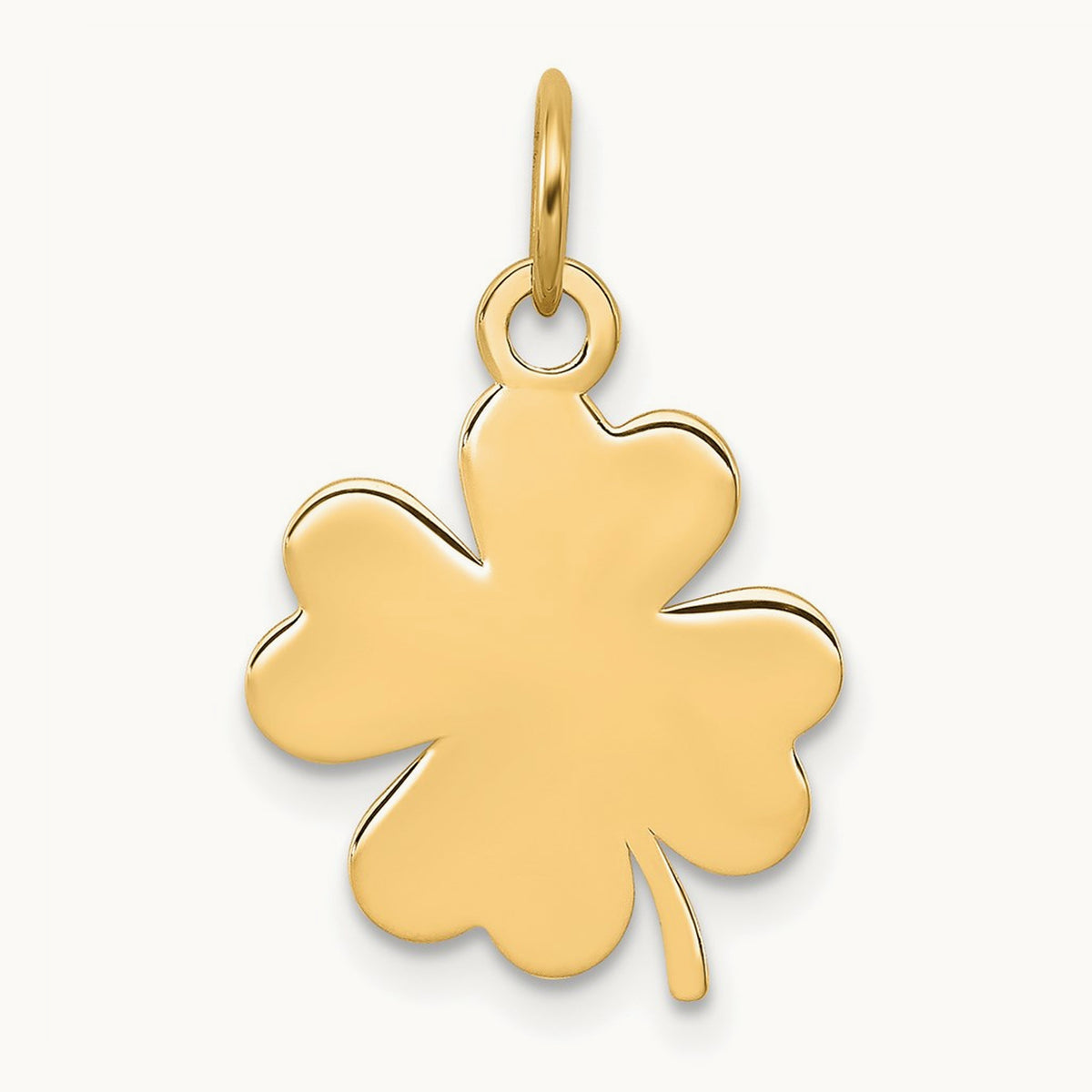 Plain .018 Gauge Engravable Clover Disc Charm — 21mm