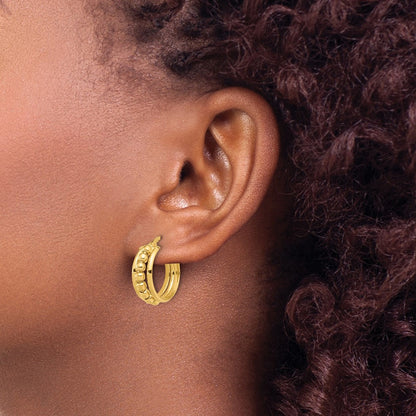 Polished Beads Hoop Earrings — 18.75mm