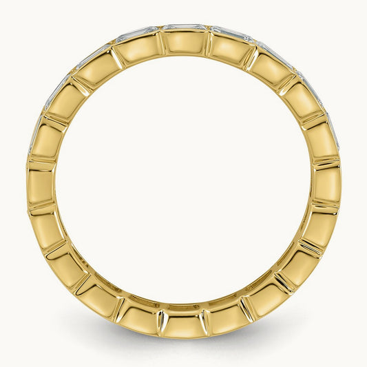 Emerald Eternity Ring, 2.00 ct tw Lab-Grown Diamond