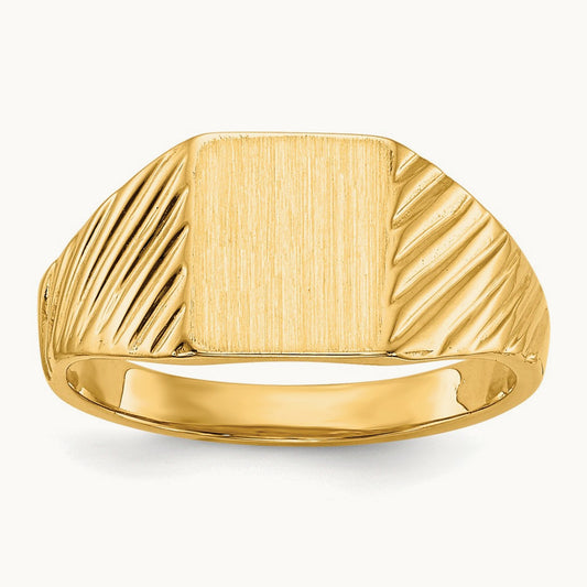 Open Back Child's Signet Ring — photo set