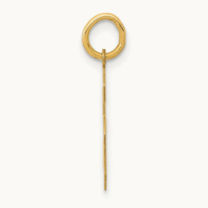 Medium Polished Number 6 Charm — 14K Yellow Gold, 16.13mm