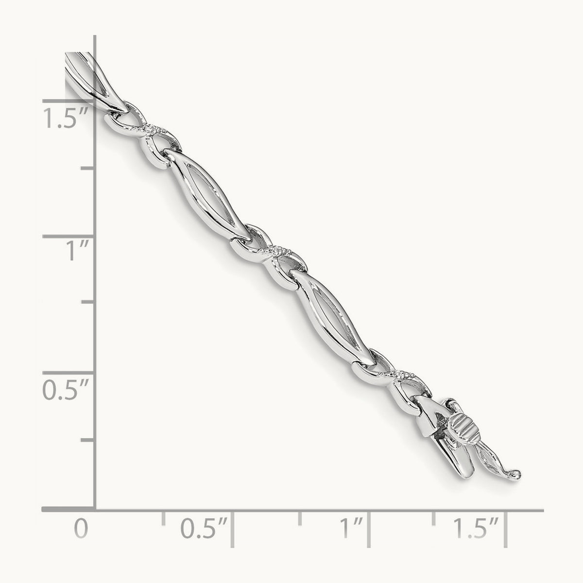 Diamond 7 in Infinity Link Bracelet, 14K White Gold