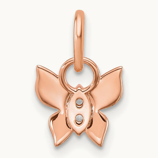 Polished Diamond Butterfly Charm — photo set