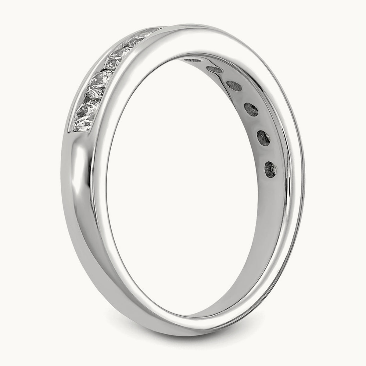 Channel Set Band, 0.10-1.00 ct tw Lab-Grown Diamond — 3/4 ct, 14K White Gold