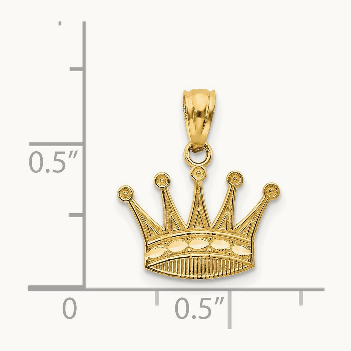 Crown Pendant, 14K
