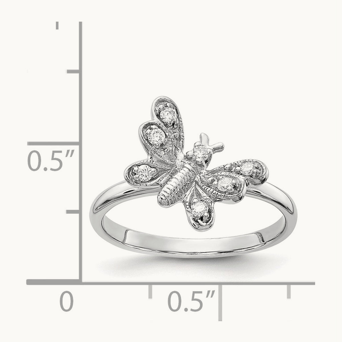 AA Diamond ring, 14K White Gold