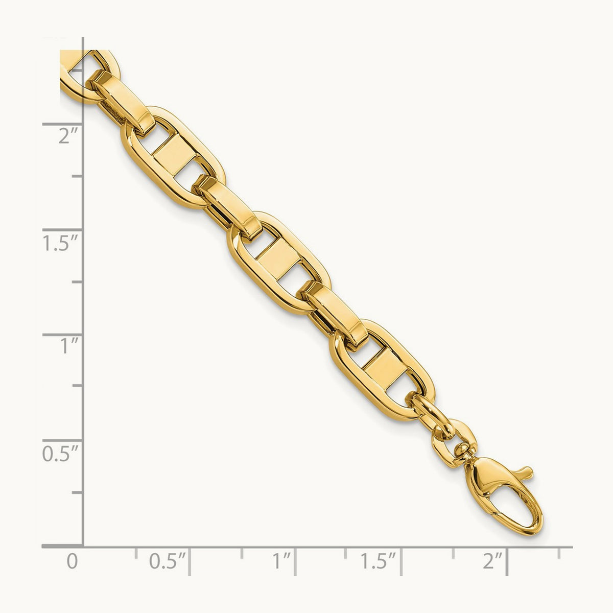 Fancy 8.5in Link Bracelet, 14K