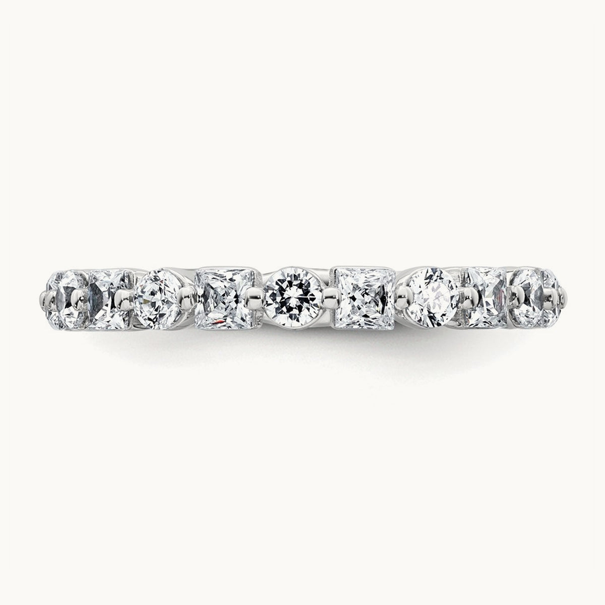 Wedding Band, 1.50 ct tw Lab-Grown Diamond — 14K White Gold
