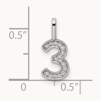Diamond Number 3 Pendant — photo set