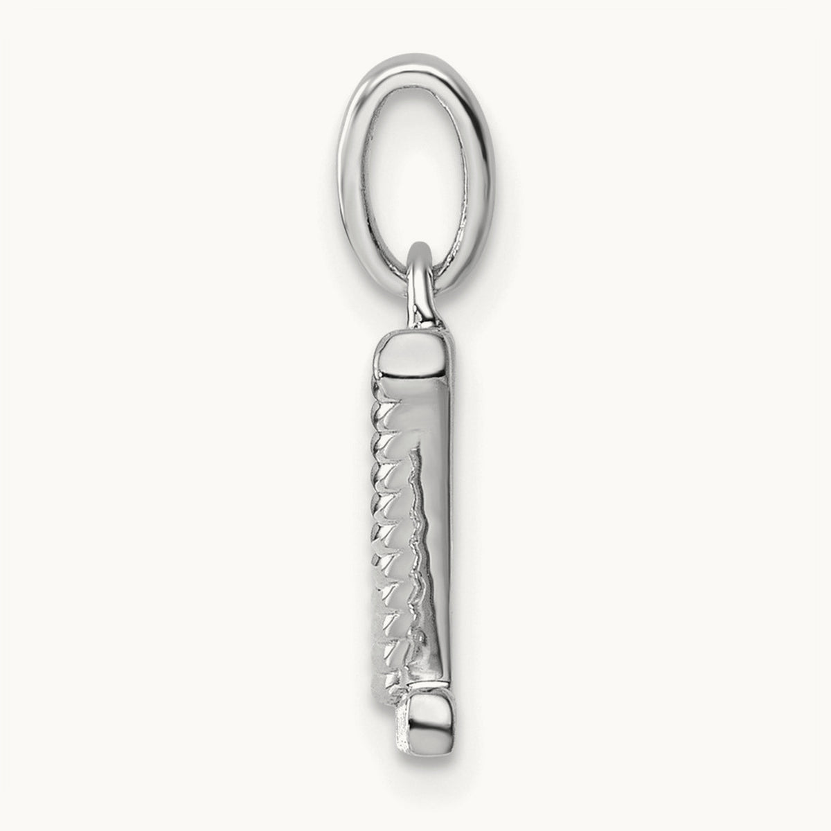 Twisted Diamond Charm — 14K White Gold, Z