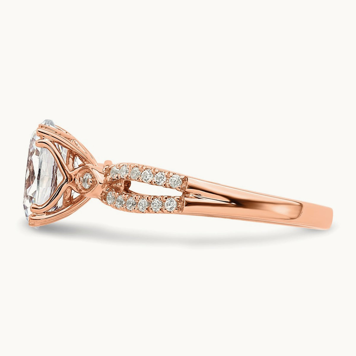 Oval Semi-Mount Engagement Ring — 1 1/2 ct, 7