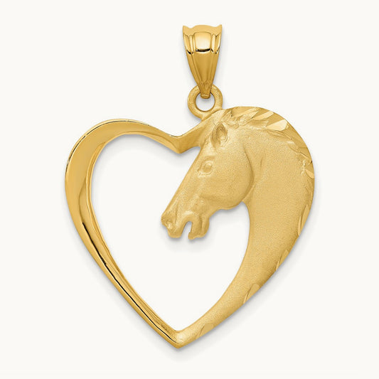 Horse Pendant, 14K