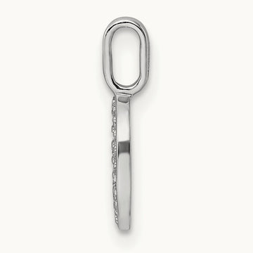 Diamond Letter D Initial Pendant, 14K White Gold