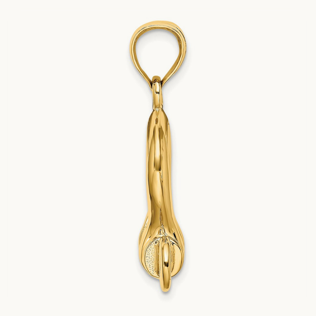 3-D Large Shackle Charm, 14K