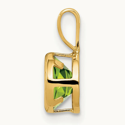 Peridot bezel pendant — photo set