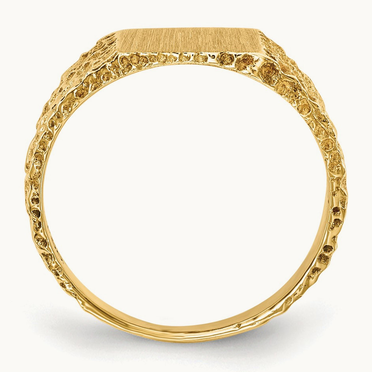 8.0x7. Open Back Signet Ring, 0mm, 14K